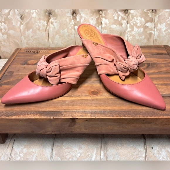 Tory Burch Elenoar Mules 3" Size 8 - Picture 1 of 8